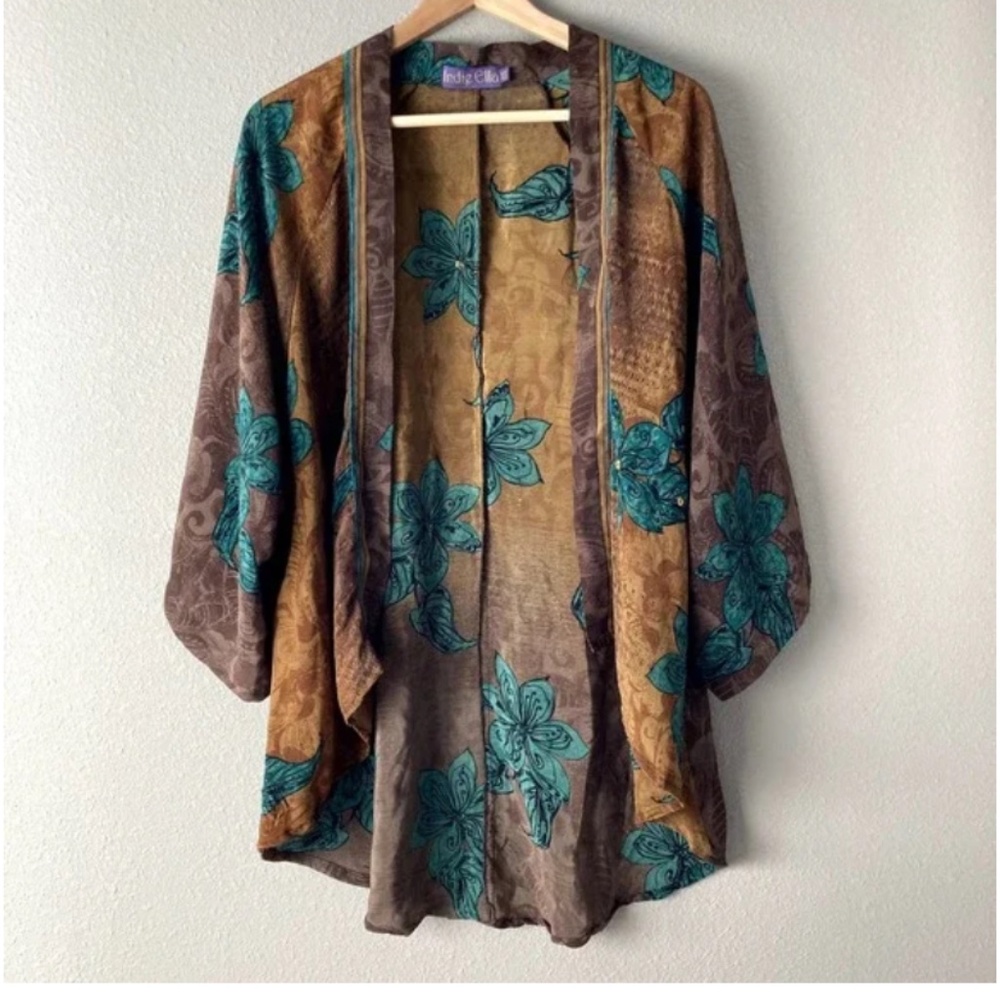 Indie Ella Silk Floral Duster Kimono